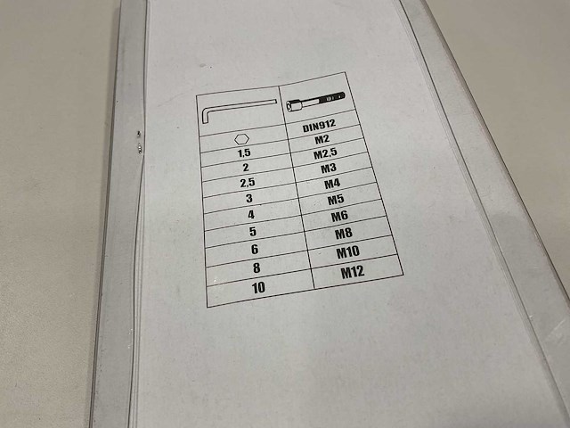 20 x set inbussleutels; 9 delig; 1,5-10mm - afbeelding 3 van  3