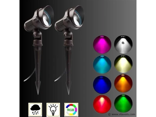 20 x spikespot - rgb - ip54 - waterdicht - afbeelding 1 van  4
