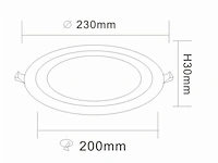 20 x tweekleurig led-paneel – blauw/wit – 24w (18w + 6w) – aan/uit – binnen – smd – 245 mm - afbeelding 4 van  6