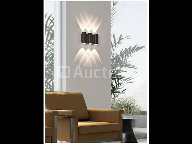 20 x tweeweg led wandlamp – 6w – 3500k – ip54 – zwart – sw-47-3 - afbeelding 3 van  3