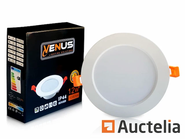 20 x venus 12w rond led paneel - waterdicht ip44 - 6500k (koud wit). - afbeelding 2 van  4