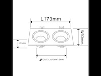 20 x verstelbare inbouwspot (ep-2) – gu10 – zwart – verstelbare binnenring - afbeelding 4 van  4