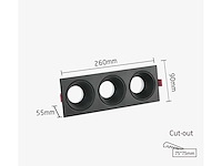 20 x verstelbare inbouwspot (ep-3) – gu10 – zwart – verstelbare binnenring - afbeelding 4 van  4