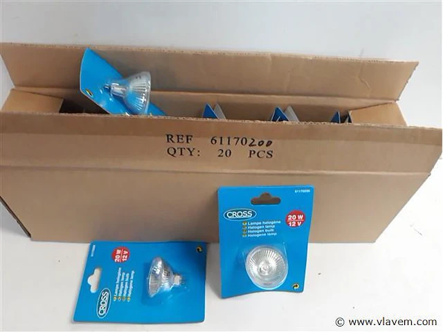 20 x vervanglamp halogeen 12v mr16 20 w - afbeelding 1 van  2