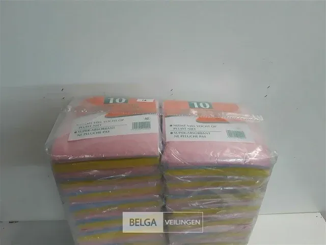 20 x viscoze doekjes 36x38 cm 10 stuks mix kleuren - afbeelding 1 van  3