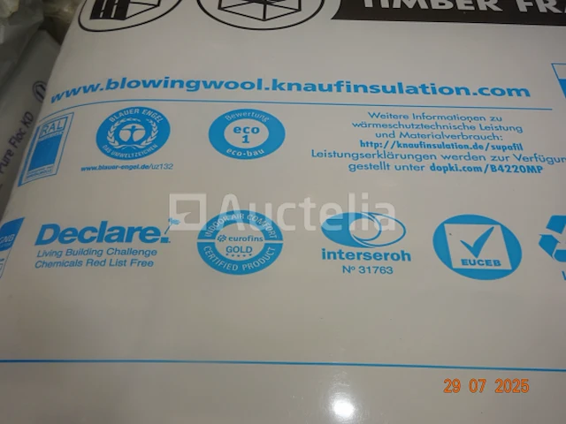 20 zakjes ursa pureone pure floc kd - thermische, akoestische en brandwerende isolatie. waterafstotend - afbeelding 3 van  8