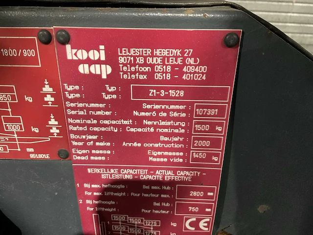 200 kooiaap z1-3-1528 meeneeem vorkheftruck - afbeelding 3 van  13