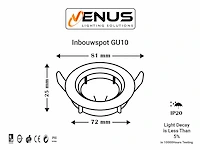 200 x gu10 armatuur met lamphouder (wit) - afbeelding 4 van  5