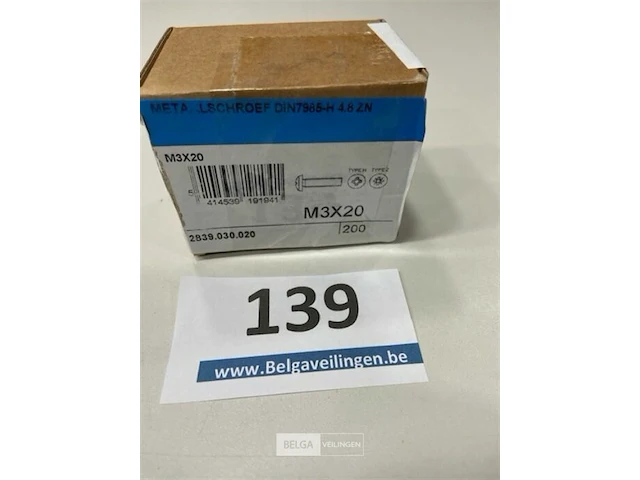 200 x metaalschroef m3x20 - afbeelding 3 van  3