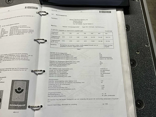 2000 altendorf f45 elmo ce formaatcirkelzaagmachine - afbeelding 15 van  16