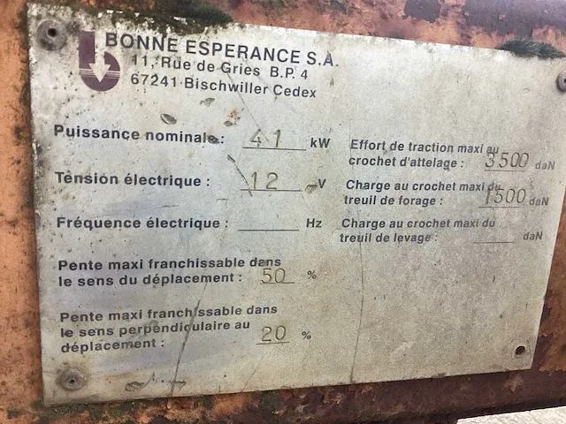 2000 bonne esperance sa be 3050 verticale boorinstallatie - afbeelding 7 van  16