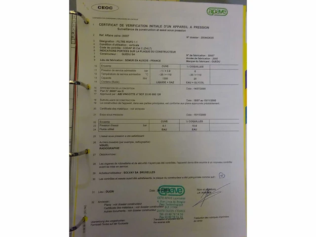 2000 guedu codap c=0.7 filterdroger stijltang onder atex - afbeelding 27 van  40