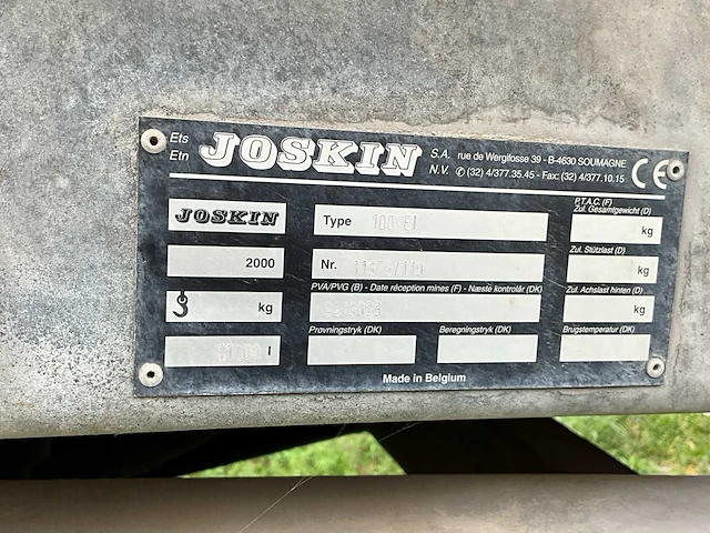 2000 joskin 100mei mesttank - afbeelding 3 van  20