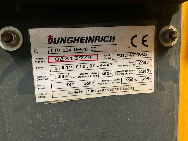 2000 jungheinrich etv 114 reach-truck - afbeelding 23 van  28