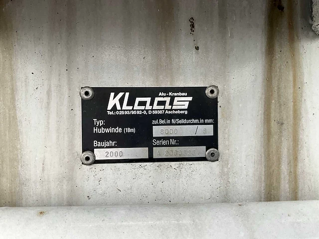 2000 klaas k-18-27 telescopische kraan - afbeelding 55 van  59