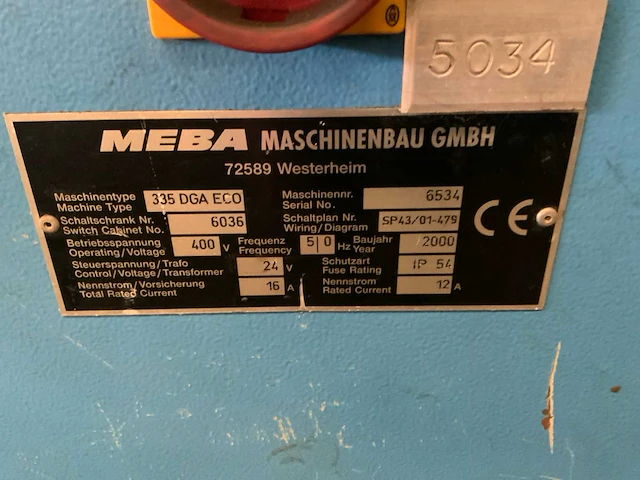 2000 meba 335 dga-eco bandzaagmachine - afbeelding 7 van  15