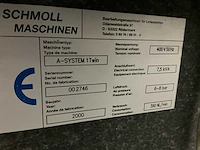 2000 schmoll machinen a-system 1 twin automatische boormachine twin spindel - afbeelding 3 van  11