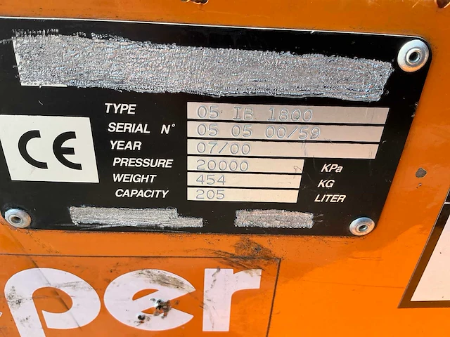2000 sweeper 05 ib 1800 hydraulische aangedreven veegmachine - afbeelding 8 van  8