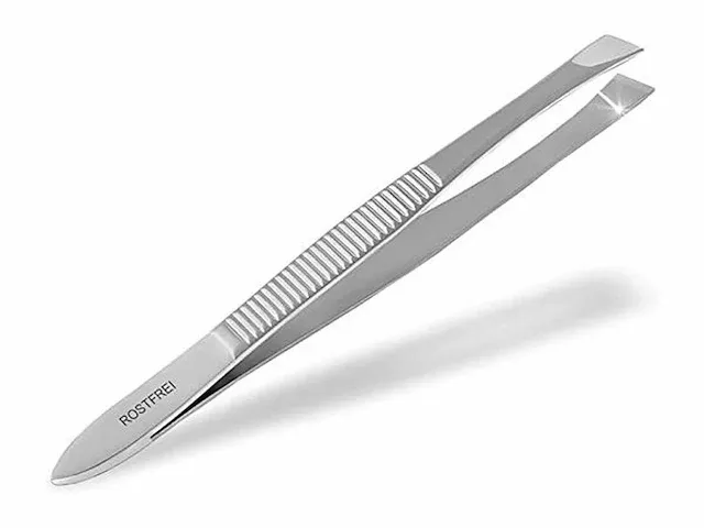 2000x pincet schuine kop 8cm - afbeelding 1 van  1