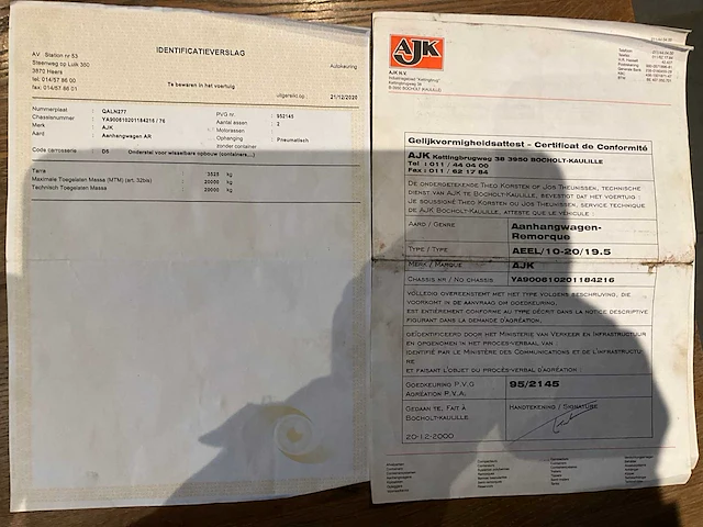 2001- vrachtwagen aanhanger containertransport - afbeelding 32 van  34