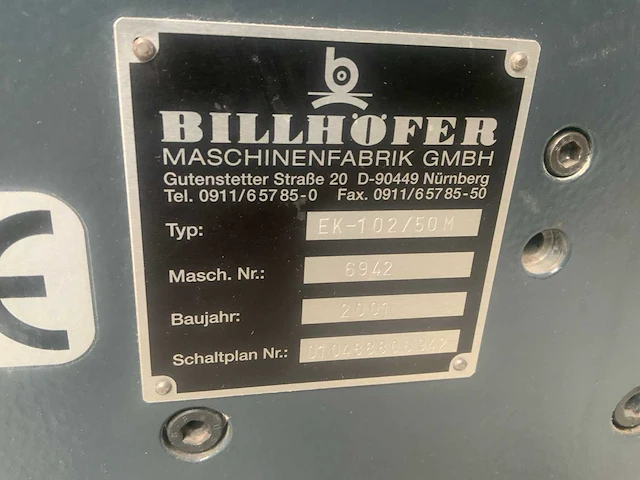 2001 billhöfer ek 102-50 m industriële lamineermachine - afbeelding 3 van  18