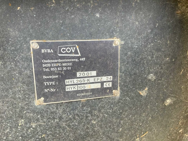2001 cov hyl 265 k epz 24 sneeuwschuiver - afbeelding 7 van  7