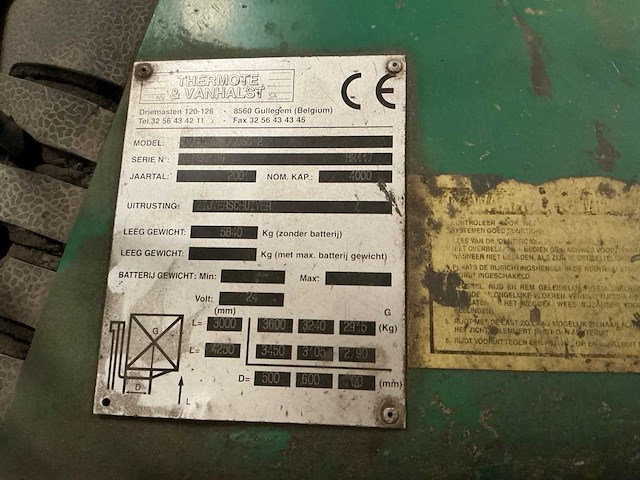 2001 daewoo d40sc-2 vorkheftruck - afbeelding 7 van  25