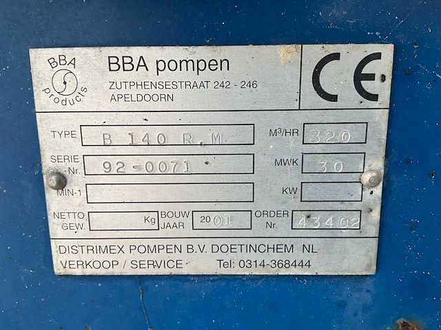 2001 eropak b140rm mestpomp - afbeelding 7 van  7