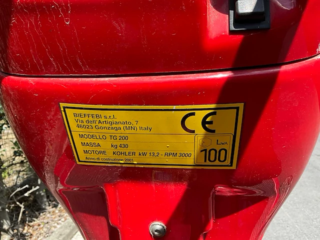 2001 gianni ferrari tg200 zitmaaier - afbeelding 14 van  21