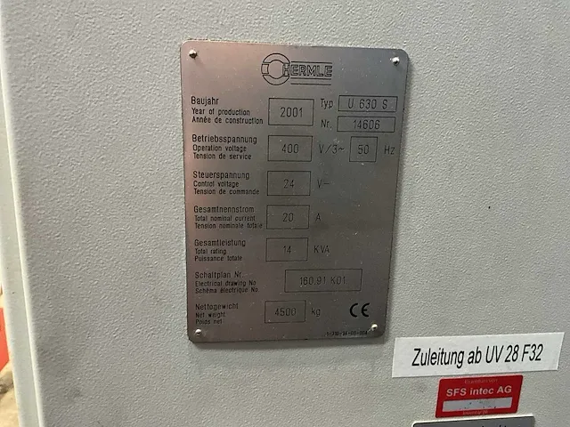 2001 hermle u-630-s cnc bewerkingscentrum - afbeelding 10 van  24