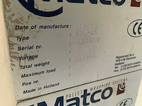 2001 matco sra-lc semi-automatische palletfoliewikkelaar met aan- en afvoerrollenbaan - afbeelding 9 van  24