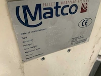 2001 matco sra-lc semi-automatische palletfoliewikkelaar met aan- en afvoerrollenbaan - afbeelding 10 van  24