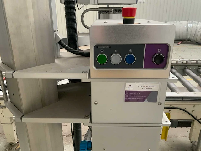 2001 matco sra-lc semi-automatische palletfoliewikkelaar met aan- en afvoerrollenbaan - afbeelding 14 van  24