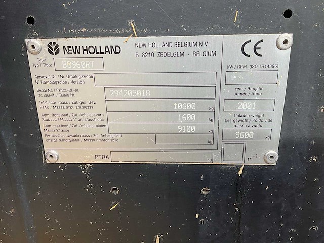 2001 new holland bb960rt balenpers - afbeelding 4 van  21