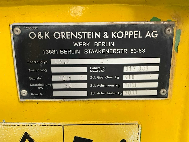2001 o&k orenstein & koppel ag l5.5 bulldozer - afbeelding 17 van  31