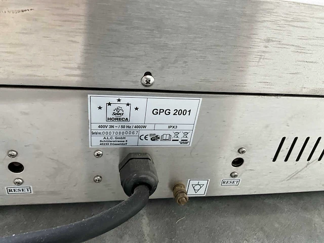 2001 select horeca gpg2001 panini grill - afbeelding 9 van  9