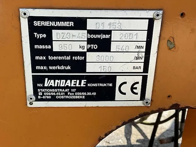 2001 vandaele dz3-45 armmaaier - afbeelding 9 van  17