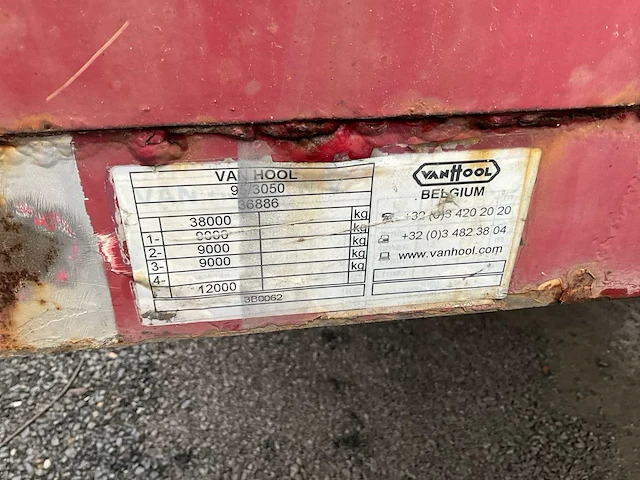 2001 vanhool platte oplegger oplegger - afbeelding 6 van  7