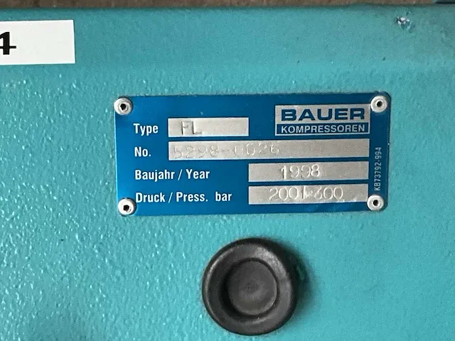2002 bauer mv120-5.5-2 ademlucht compressor - afbeelding 6 van  6