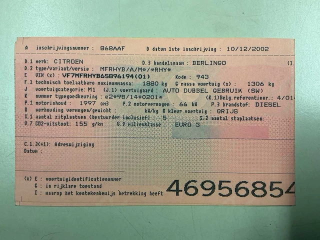 2002 citroën berlingo personenauto - afbeelding 25 van  35