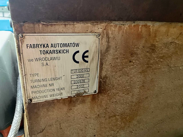 2002 fat tur 630 mn cnc draaibank - afbeelding 9 van  37
