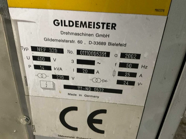 2002 gilbemeister nef320 teach in draaibank - afbeelding 10 van  23