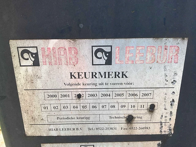 2002 hiab leebur haaksysteem - afbeelding 12 van  14