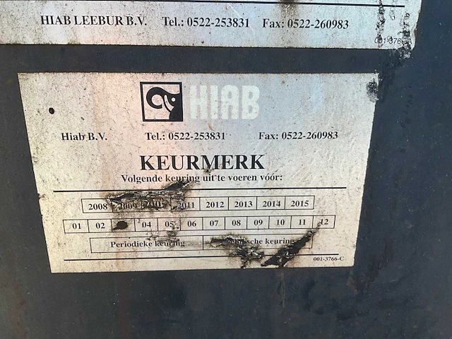 2002 hiab leebur haaksysteem - afbeelding 13 van  14