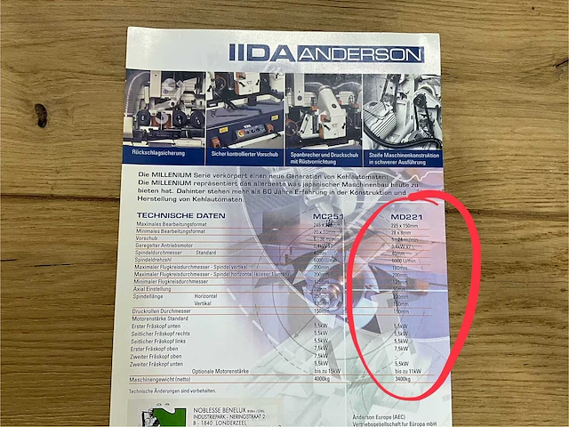 2002 iida md221 schaafmachine 4-zijdig - afbeelding 17 van  27