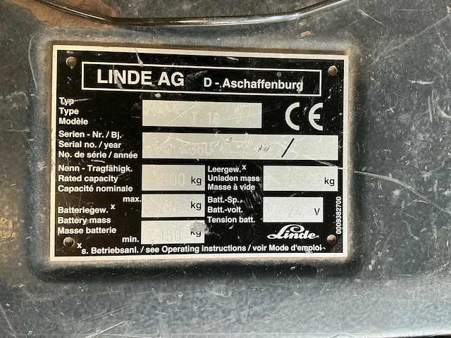 2002 linde t18 elektrische palletwagen - afbeelding 7 van  8