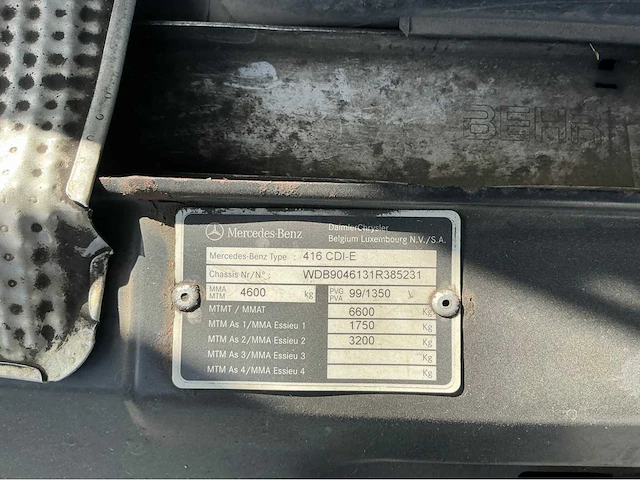 2002 mercedes-benz 416 cdi camper - afbeelding 86 van  87