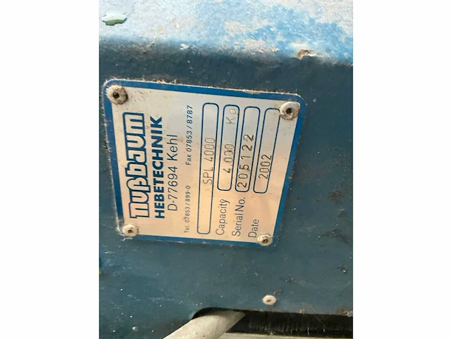 2002 nussbaum spl4000 2 koloms hefbrug - afbeelding 2 van  11