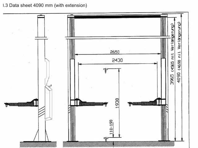 2002 nussbaum spl4000 2 koloms hefbrug - afbeelding 4 van  11