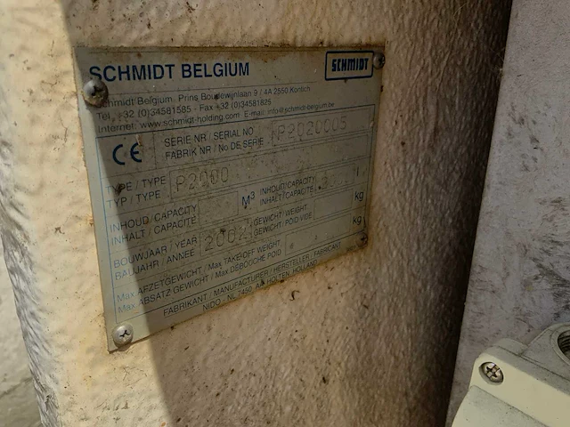 2002 schmidt p2000 pekel-installatie - afbeelding 2 van  10